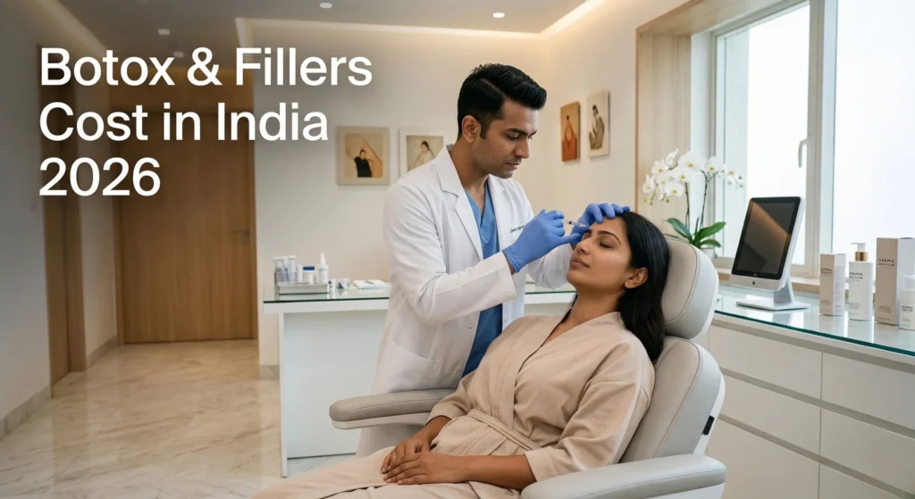 Botox and Fillers Cost in India : Botox and dermal fillers treatment cost in India 2026 at a cosmetic clinic