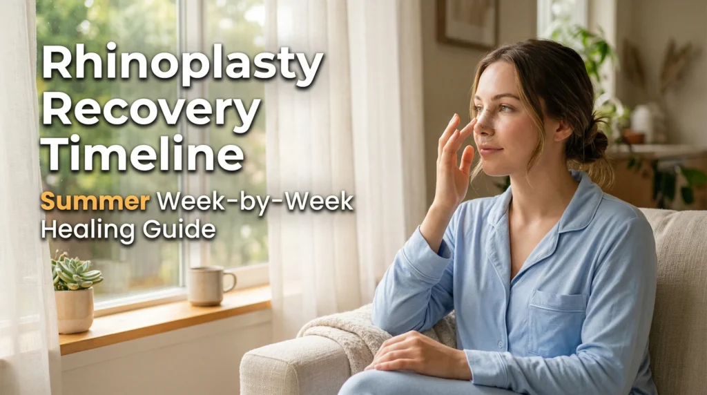 rhinoplasty recovery timeline summer week by week healing nose surgery Lucknow