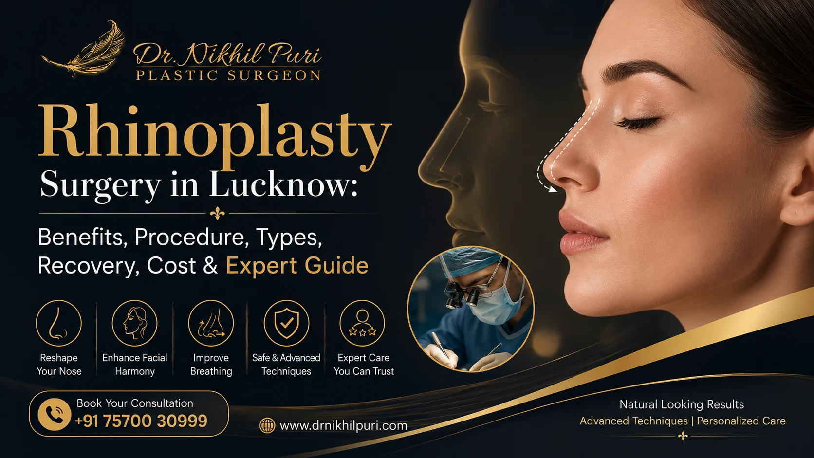 Rhinoplasty Surgery in Lucknow: Benefits, Procedure, Types, Recovery, Cost & Expert Guide